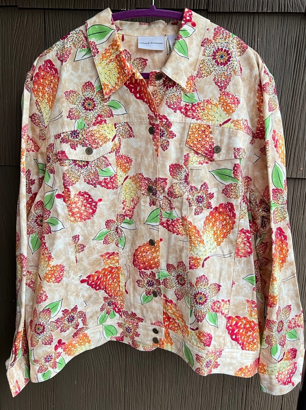 ALFRED DUNNER Floral Jacket Size 20 (Bx 23)